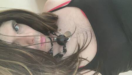 Sissy shower toy spit roast