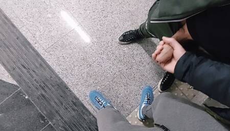 RAILWAY STATION EXTEME! 2 SERBIAN BUDDIES JERK OFF AND SUCK