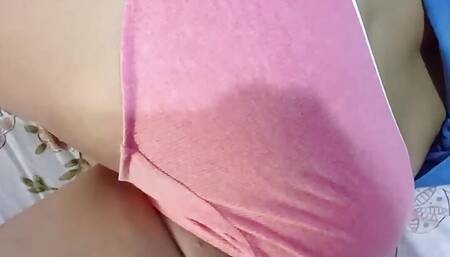 took off relax panties and masturbated