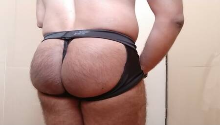 Horny sexy teacher with big cock  masturbating in sexy underwear thong