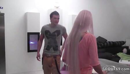 Step-brother with Monster Cock Fucks His Step-sister