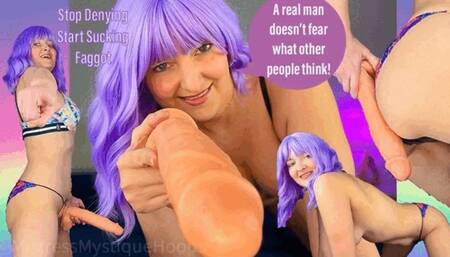 Stop Denying Start Sucking Faggot - Get over your fear of being gay - Bisexual Encouragement and Acceptance Make Me Bi Femdom POV with Mistress Mystique - MP4