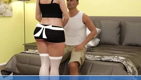 Lily of the valley: naughty housemaid with a butt plug in her ass