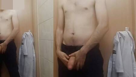 Another Guard , cum in work toilet