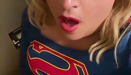 Shameless Sissy Supergirl Jerks Off on Snapchat.