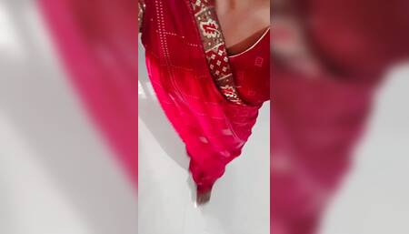 Wear red saree part-3