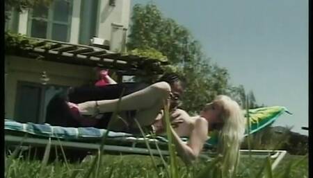 Blonde ass fucked by black cock