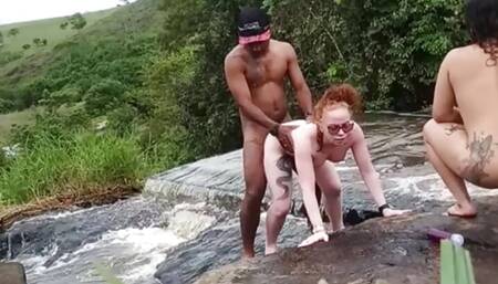 girls get naked in Rio and fuck with unknown guy