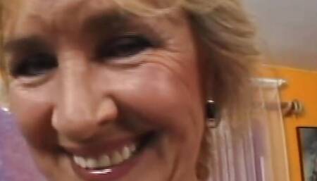 Moans turn into screams the second Mia feels his cock stretching out her old twat