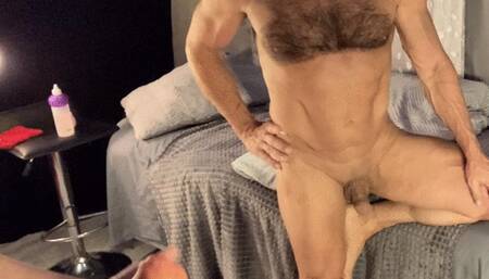 Huge dildo Clyde fuckin his hot hole