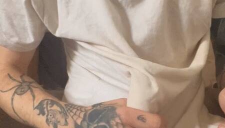 Cumming in my white t-shirt