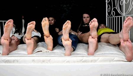 Wall of 12 bare soles, beautiful and ugly, ranging in age from 18 to 50 (Part 3 of 6)