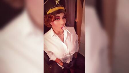 Mrs Dangle smokes 2x extra long cigarettes