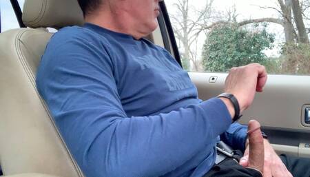I was so horny, I park my car in a secluded parking lot to jerk-off. I had a nice wank and cum, some verbal too.