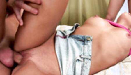 I blindfold my friend and share her