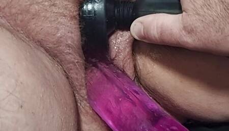 Mr Chonk getting Mrs Chonk off with a Dildo and Vibrator