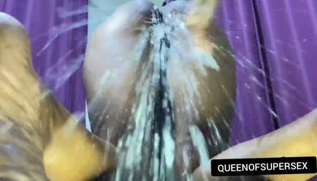 Sexy Ebony Neighbor has Multiple Squirt Orgasms