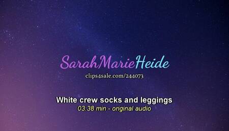 White crew socks and leggings