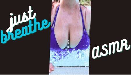 Big Inhales-Exhales ASMR & Swimming in My Sexy Blue Swimsuit
