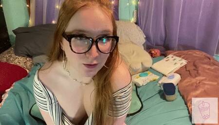 Miss Epiphany Diapered Masturbation with Dildo and Anal Beads Butt Plug