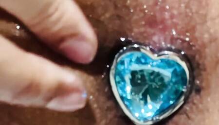 Fingering my ass hole before inserting my favorite butt plug ????