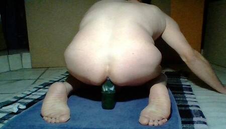 Enjoying a cucumber in my ass