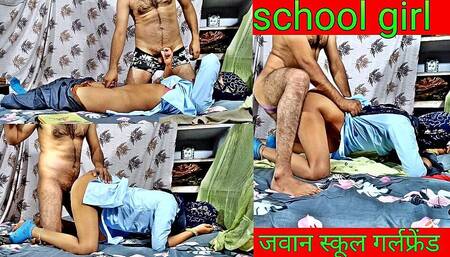 Desi Indian Schoolgirl's Boyfriend Left Her on the Pretext of Studying