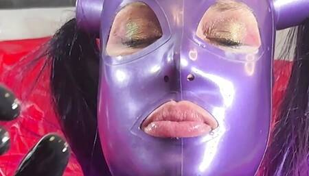 TouchedFetish - Latex Sissy Training - Rubber Crossdresser Husband is humiliated by femdom domina with strapon & paddel - Couple