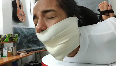 Tightly Hogtied With Insane Monster Gag! - Selfgags