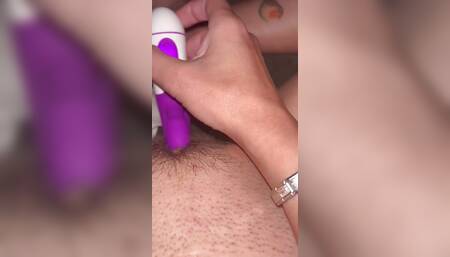 Vibrator orgasm in the bath