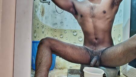 Hot and Sexy Boy and Her Black Big Cock Bathing