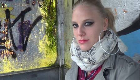 Outdoor erkannt - spontaner Facial Blowjob