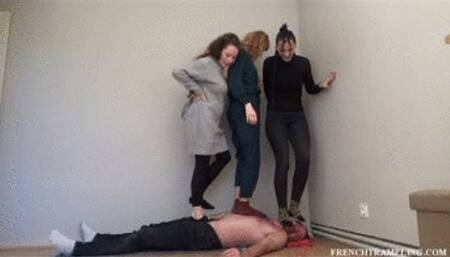 2267 Socks trampling with Lysa Jina Camille