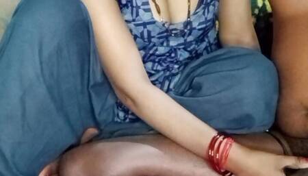 Bengali Bhabhi, wearing a maxi, pressed her boobs a lot and quenched the itch of her pussy.
