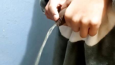 boy pissing in pajamas