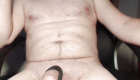 leaking slave cock controlled by mistress with new cockring toy