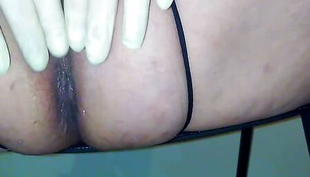 Horny to feel the feeling of latex on my pussy