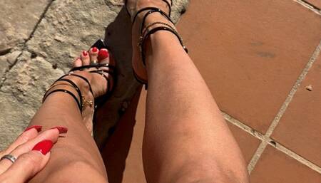 Sunny weather and strappy heels