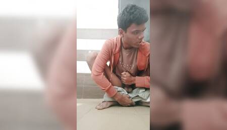 boy masterbating in bathroom