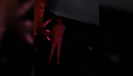 2 clips of the naked trucker at side of road , 2nd one I have a piss
