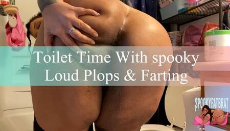 Toilet Time With spooky Loud Plops and Farting