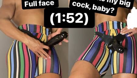 Can you handle my big cock? - Strapon Pegging Jerk off Instruction Tease - Topless