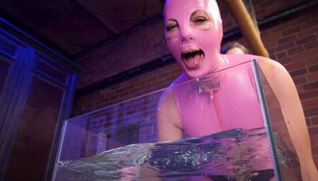 Submerge or Be Shocked - KissMeDedlyDoll & Elise Graves - Doll has to choose whether she wants to submerge in water or be shocked while getting fucked by Elise!
