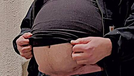 Big Truck Driver Belly Bloated