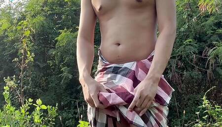 Thai country worker jerk off.