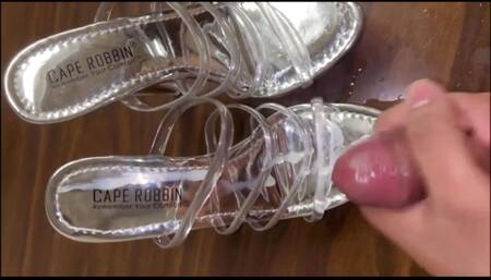Cum on Clear Stripper Heels
