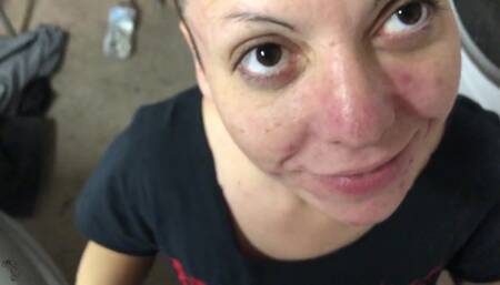 Grunge Girlfriend Garage BJ Facial POV