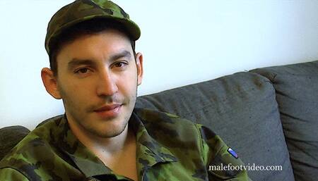 Czech Soldier Karlos Foot & Boot Teasing (MP4)