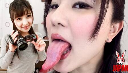 Yuika SAWA's Sensual Tongue Movements - POV Kiss