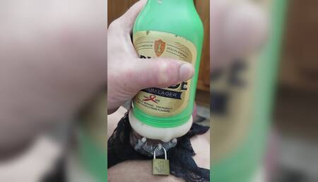 Sissygasm from slapping balls